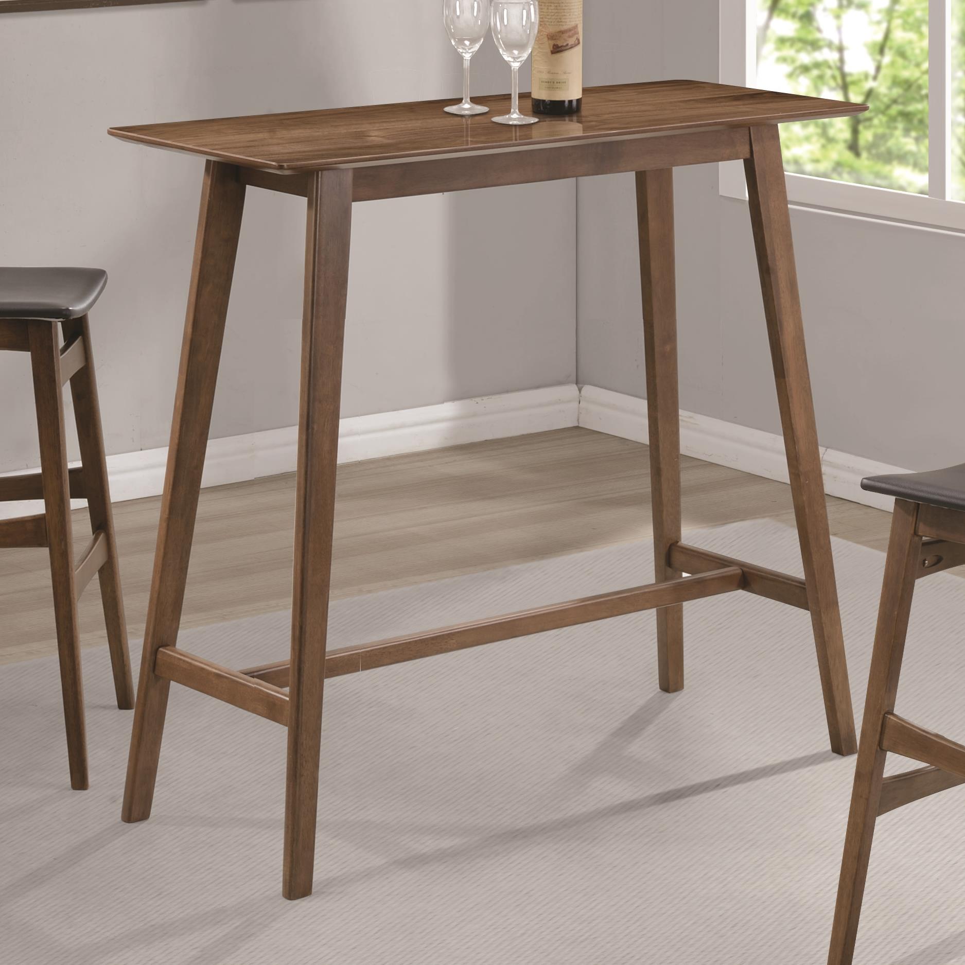 Mid century modern bar hot sale height dining table